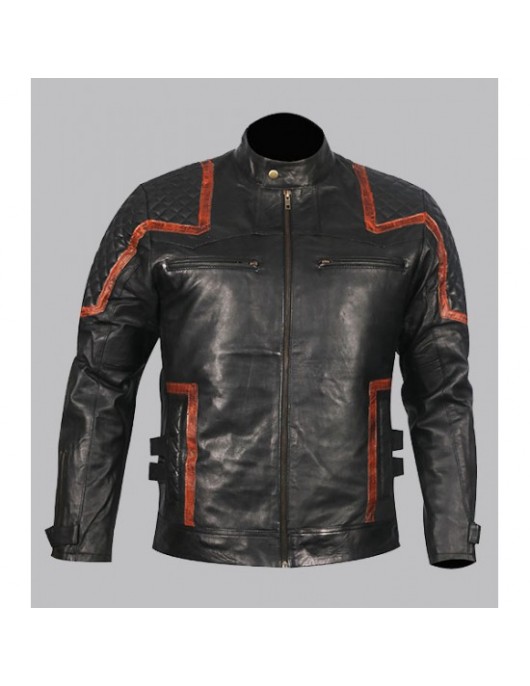 101 Vintage Distressed Motor Biker Real Leather Jacket