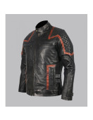 101 Vintage Distressed Motor Biker Real Leather Jacket