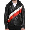 13 Reasons Why Ross Butler Leather Jacket with Hood