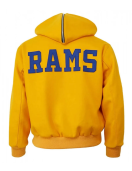 1950 Los Angeles Rams Yellow Wool Hooded Jacket