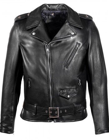 1950s Motorcycle Black Leather Jacket