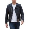 1950s Motorcycle Black Leather Jacket