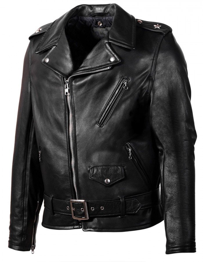 1950s Motorcycle Black Leather Jacket