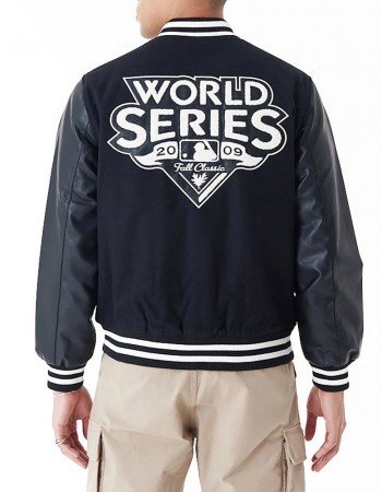2009 NY Yankees World Series Black Varsity Jacket