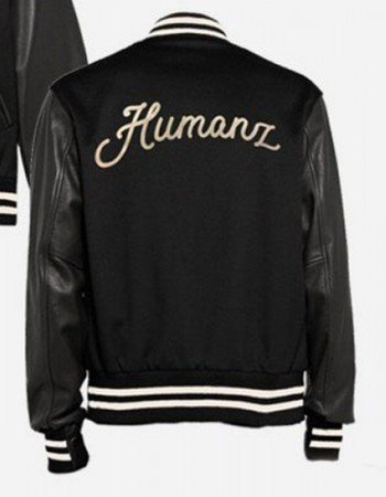 23 Humanz Black Varsity Letterman Jacket