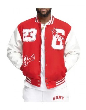 23 Goat Red Varsity Jacket
