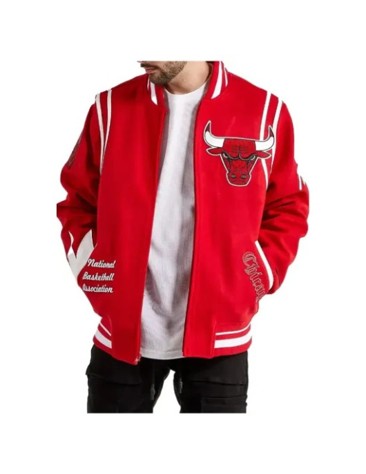6x Champs Red Bulls Wool Varsity Jacket