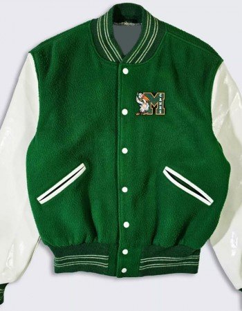 70’s Miami Hurricanes Green and White Varsity Jacket