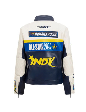 73rd NBA All Star Game 2024 Jennifer Hudson Midnight Navy Royal Leather Jacket