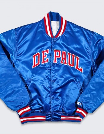 80’s Depaul Blue Demons Bomber Jacket
