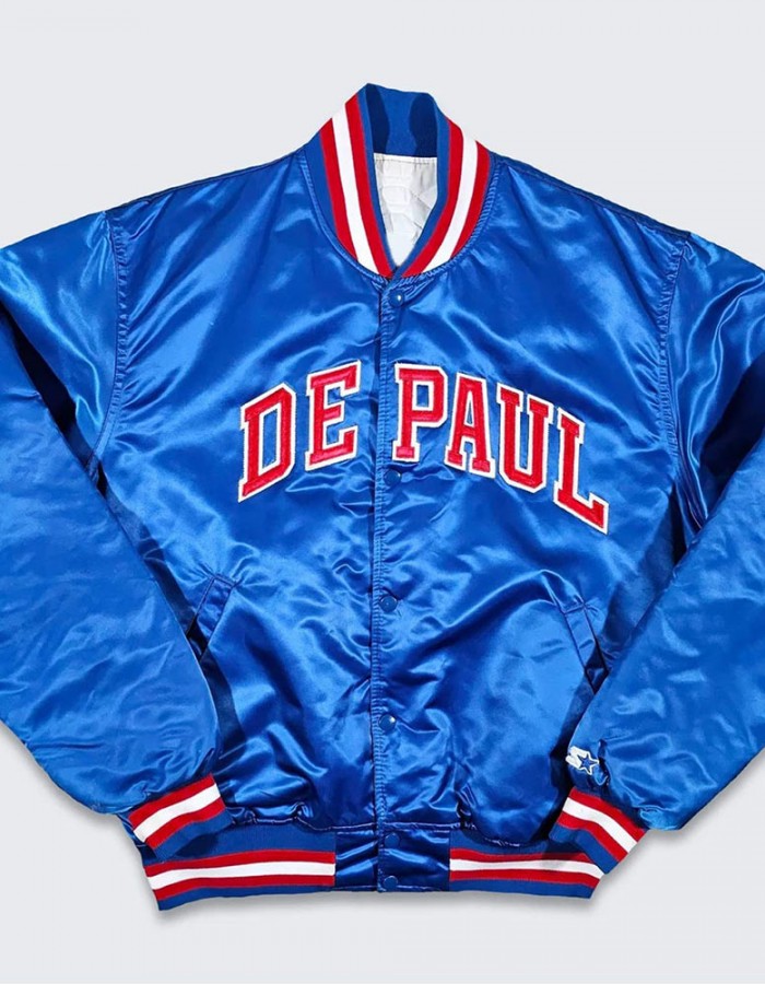 80’s Depaul Blue Demons Bomber Jacket