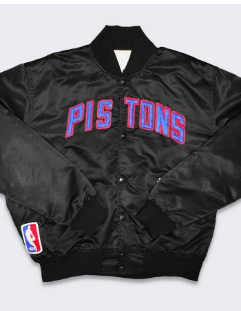 80’s Detroit Pistons Black Jacket