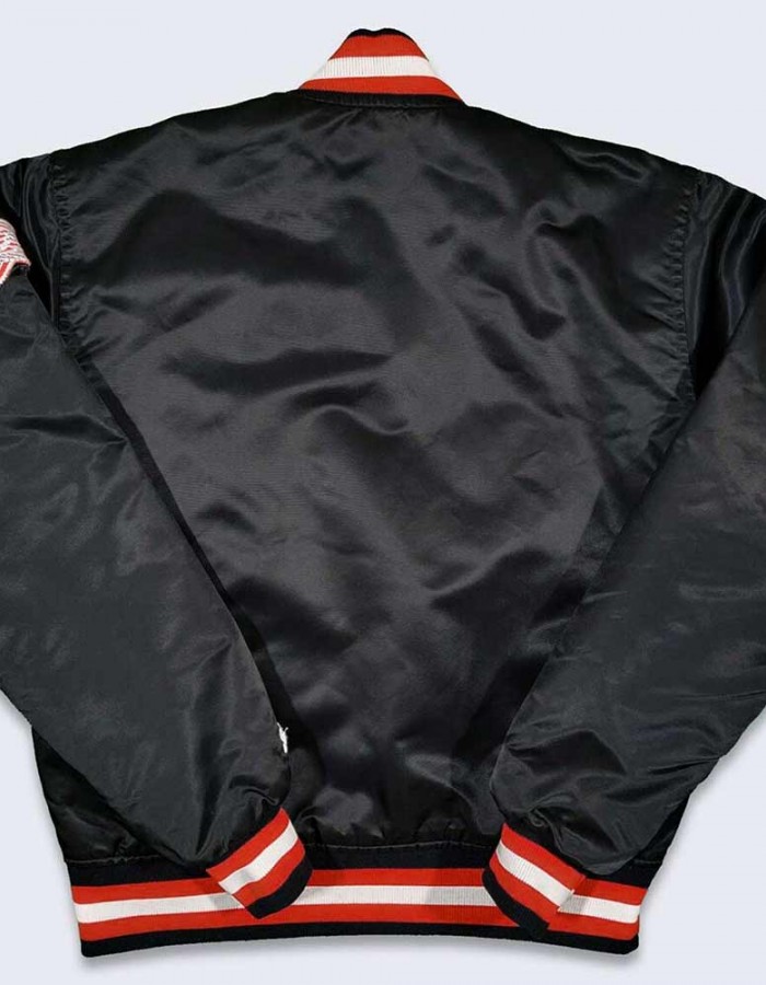 80’s Detroit Red Wings Black Bomber Jacket