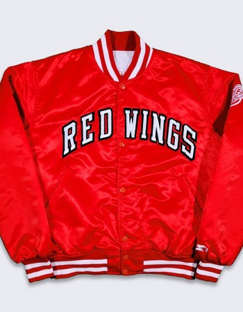 80’s Detroit Red Wings Red Bomber Jacket