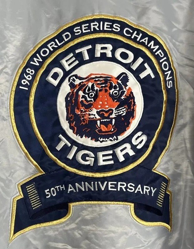 90’s Detroit Tigers World Series Navy and Gray Jacket