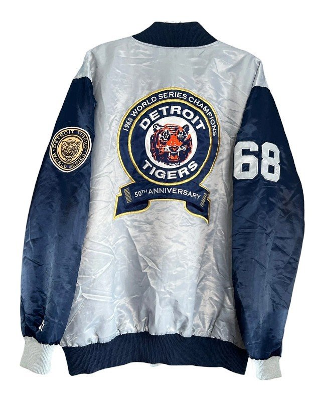 90’s Detroit Tigers World Series Navy and Gray Jacket
