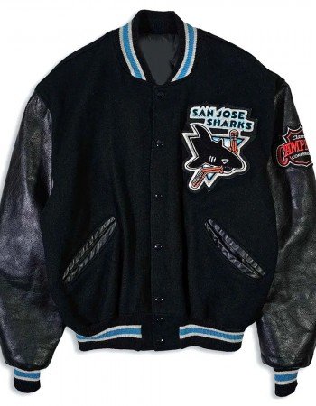 90’s San Jose Sharks Delong Black Varsity Jacket