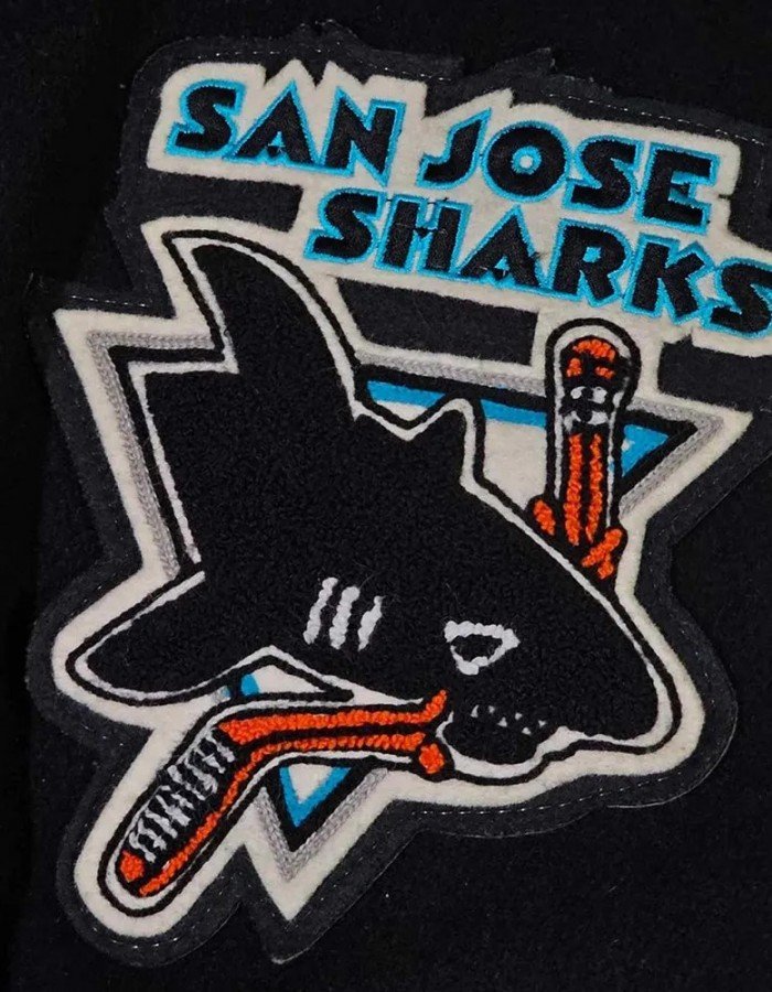 90’s San Jose Sharks Delong Black Varsity Jacket