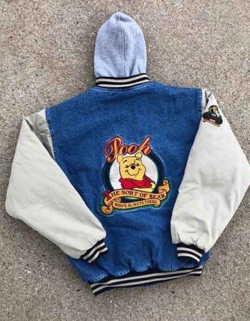 90s Xxxtentacion Winnie The Pooh Varsity Denim Jacket