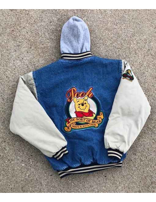 90s Xxxtentacion Winnie The Pooh Varsity Denim Jacket