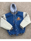 90s Xxxtentacion Winnie The Pooh Varsity Denim Jacket