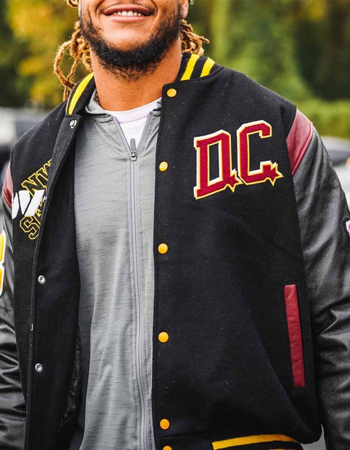 90th Anniversary Washington Commanders DC Varsity Jacket