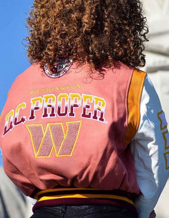 90th Anniversary Washington Commanders DC Varsity Jacket