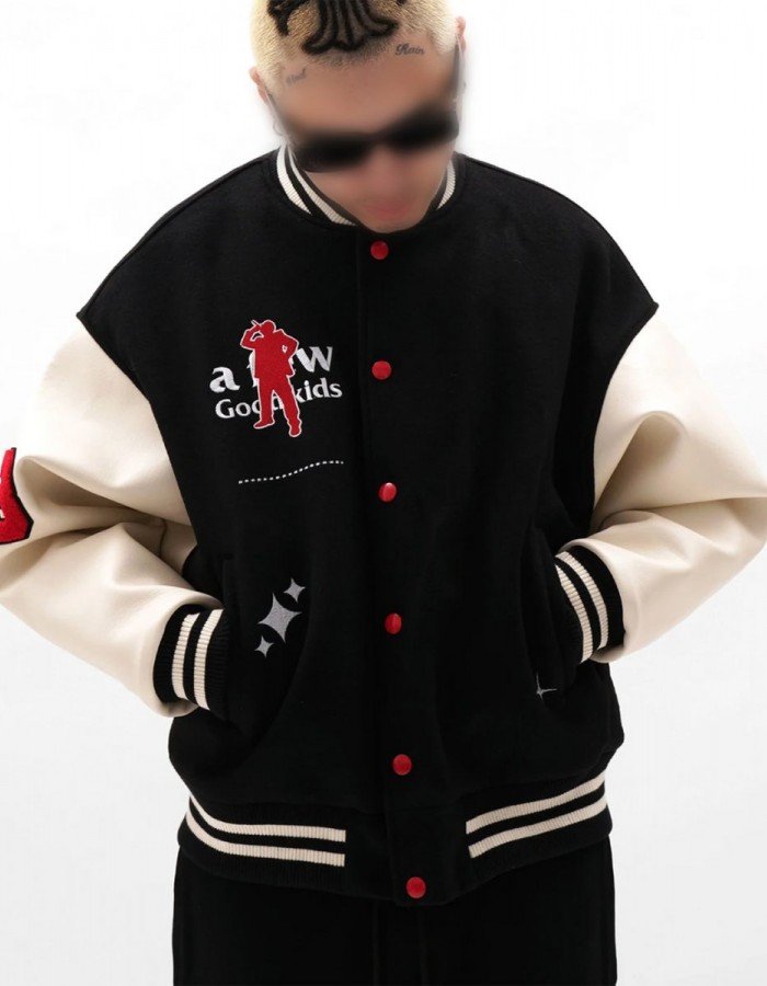 A Few Good Kids CEO Baseball Varsity Black Jacket
