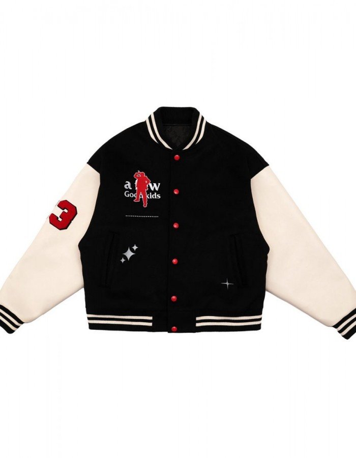 A Few Good Kids CEO Baseball Varsity Black Jacket