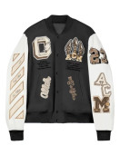 AC Milan Off White Varsity Jacket | Football Club Off White Varsity Jacket