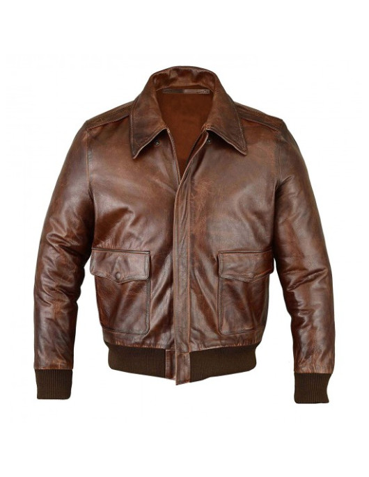 A2 Airforce Aviator Leather Bomber Jacket