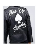 Ace of Spades Black Leather Jacket