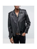Ace of Spades Black Leather Jacket