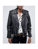 Ace of Spades Black Leather Jacket