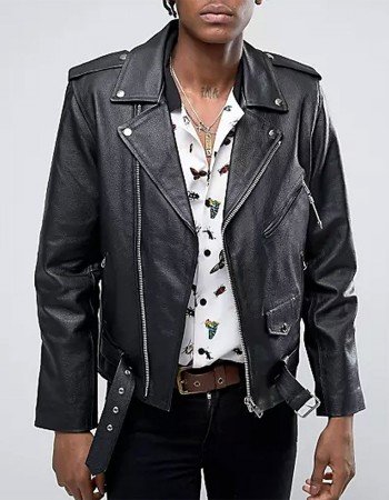 Ace of Spades Black Leather Jacket
