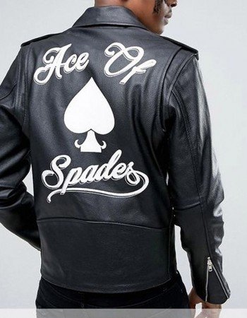 Ace of Spades Black Leather Jacket