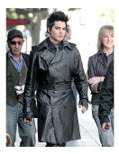 Adam Lambert Double Breasted Black Leather Coat