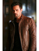 Agents of Shield Brett Dalton Brown Leather Jacket