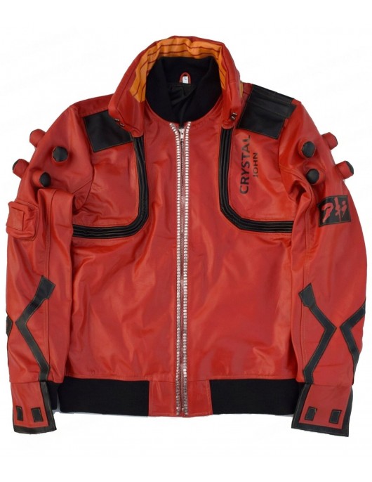 Akira Kaneda Cyberpunk 2077 Red Leather Jacket