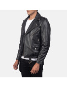 Allaric Alley Black Leather Biker Jacket