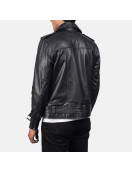 Allaric Alley Black Leather Biker Jacket