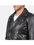 Allaric Alley Black Leather Biker Jacket