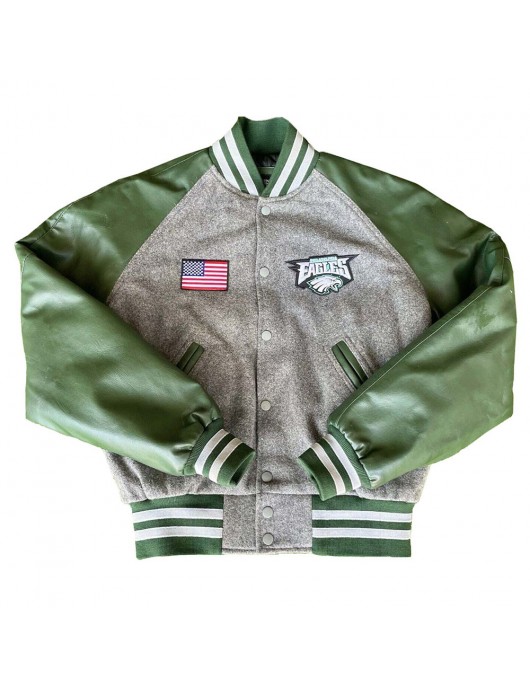 American Flag Philadelphia Eagles Varsity Jacket