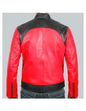 Andrew Mens Vintage Leather Biker Jacket