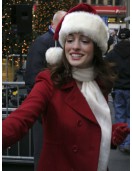 Anne Hathaway Red Christmas Coat