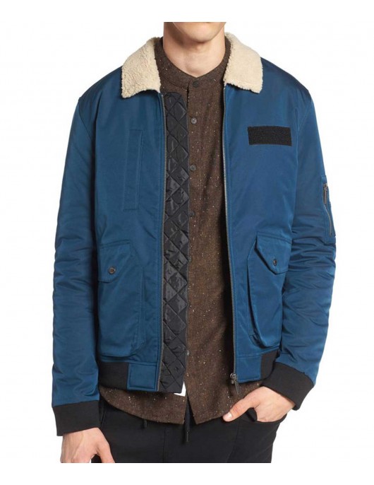 Arrow Rick Gonzalez Blue Jacket with Fur Collar