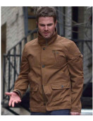 Arrow Season 2 Stephen Amell Brown Cotton Jacket