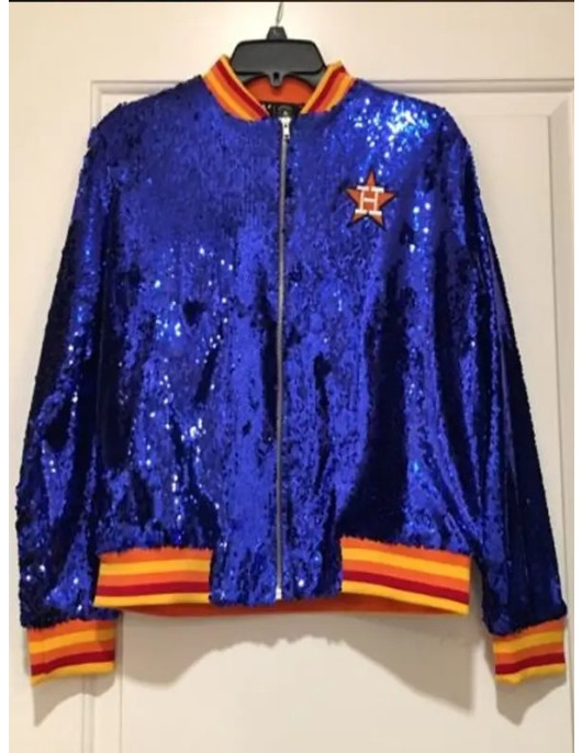 Astros Sequin Varsity Jacket