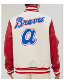 Atlanta Braves Mash Up Off White Varsity Jacket