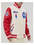 Atlanta Braves Mash Up Off White Varsity Jacket